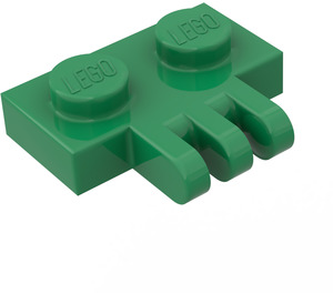 LEGO Verde Bisagra Placa 1 x 2 con 3 Puntas (2452)