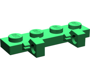 LEGO Groen Scharnier Plaat 1 x 4 Vergrendelings met Twee Stubs (44568 / 51483)