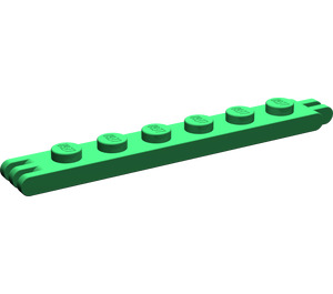 LEGO Green Hinge Plate 1 x 6 with 2 and 3 Stubs On Ends (4504)