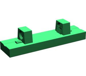 LEGO Green Hinge Tile 1 x 4 Locking with 2 Single Stubs on Top (44822 / 95120)