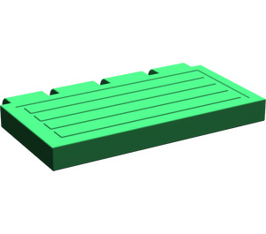 LEGO Green Hinge Tile 2 x 4 with Ribs (2873)