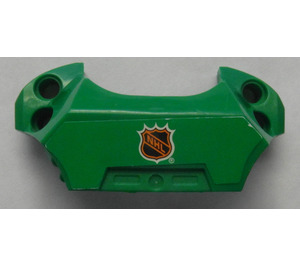 LEGO Zielony Hockey Tułów Talerz z NHL logo Naklejka (44791)