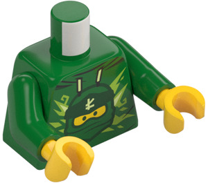 LEGO Green Hoodie Torso with Ninjago Head on Front and 'LLOYD' on Back (973 / 76382)