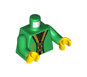 LEGO Groen Hutchins Minifiguur Torso (973 / 76382)