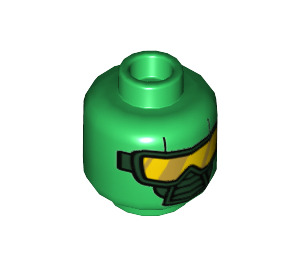 LEGO Grün Hydra Diver Minifigure Kopf (Einbau-Vollbolzen) (3626 / 25676)