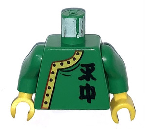 LEGO Verde Jing Lee the Wanderer Busto con Verde Braccia e Giallo Mani (973 / 73403)