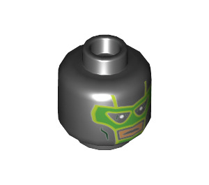 LEGO Green Lantern (Simon Baz) Minifigure Head (Recessed Solid Stud) (3626 / 65918)