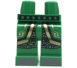 LEGO Verde Piernas con Kimono Patrón (3815 / 37582)