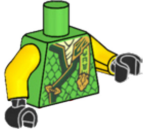 LEGO Groen Lloyd met Schouderpantser Minifiguur Torso (973)