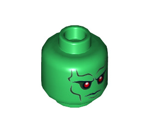 LEGO Green Martian Manhunter Minifigure Head (Recessed Solid Stud) (3626 / 20269)