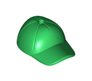 LEGO Green Cap with Short Curved Bill with Hole on Top (11303) | Brick