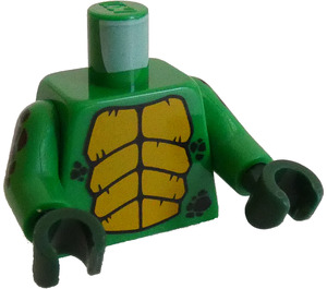 LEGO Grön Minifigur Kropp med Bright Ljus Orange Scales och Svart Scales på Vapen (973)