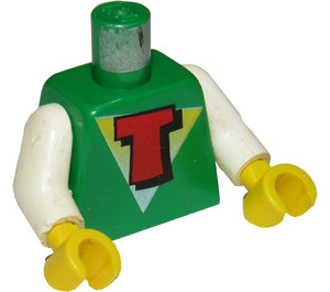 LEGO Groen Minifiguur Torso met Time Cruisers logo (973 / 73403)