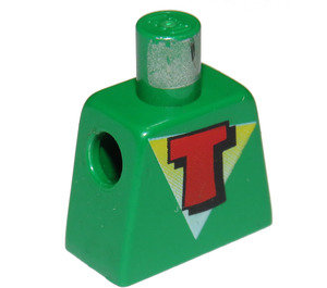 LEGO Groen Minifiguur Torso zonder armen met Decoratie (973)