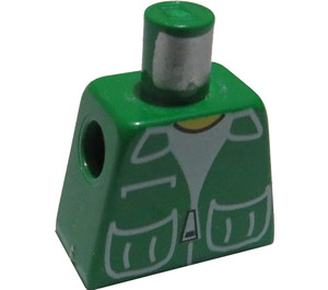 LEGO Groen Minifiguur Torso zonder armen met Vest met Patch Pockets (973)