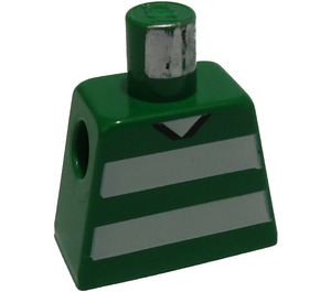 LEGO Green Minifig Torso without Arms with White Stripes and Number 10 on Back (973)