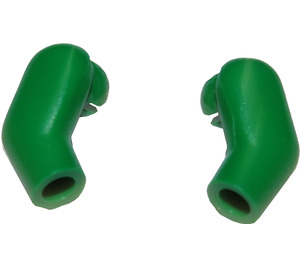 LEGO Green Minifigure Arms (Left and Right Pair)