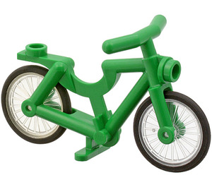 LEGO Green Minifigure Bicycle with Wheels and Tires