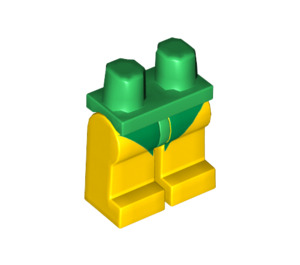 LEGO Grün Minifigure Hüften und Beine mit Green Kurz Swimming Pants (12515 / 93463)