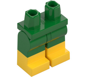 LEGO Grön Minifigur Höfter och ben med Gul Boots (21019 / 79690)