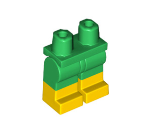 LEGO Green Minifigure Hips and Legs with Yellow Boots (21019 / 79690)