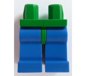 LEGO Grün Minifigur Hüften mit Blau Beine (73200 / 88584)