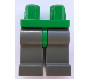 LEGO Grün Minifigure Hüften mit Dark Grau Beine (3815)