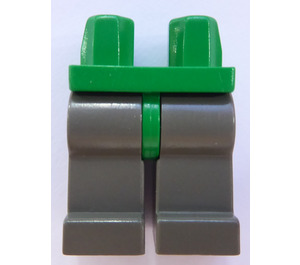 LEGO Green Minifigure Hips with Dark Gray Legs (3815 / 73200)