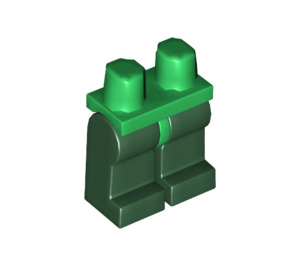 LEGO Groen Minifigure Heupen met Dark Green Poten (3815 / 73200)