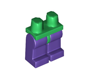 LEGO Green Minifigure Hips with Dark Purple Legs (73200 / 88584)