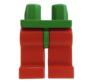 LEGO Grün Minifigure Hüften mit rot Beine (73200 / 88584)