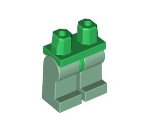 LEGO Zelená Minifigurka Boky s Pískově zelená Nohy (3815 / 73200)