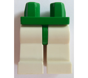 LEGO Groen Minifigure Heupen met Wit Poten (73200 / 88584)