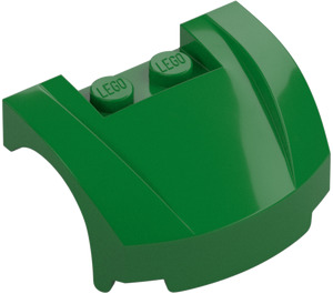 LEGO Verde Mudgard Bonnet 3 x 4 x 1.3 Curvo (98835)