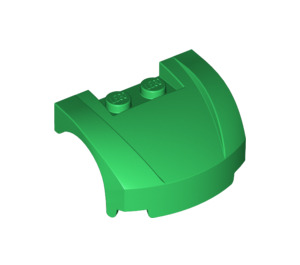 LEGO Green Mudgard Bonnet 3 x 4 x 1.3 Curved (98835)