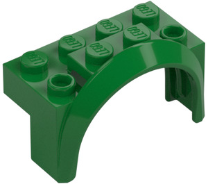 LEGO Grön Stänkskydd Kloss 2 x 4 x 2 med Hjul Båge (3387)