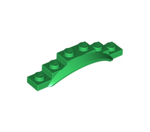 LEGO Green Mudguard Plate 1 x 6 with Edge (4925 / 62361)