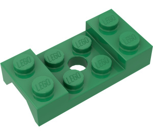 LEGO Green Mudguard Plate 2 x 4 with Arches with Hole (60212)