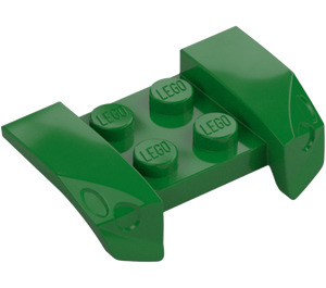 LEGO Green Mudguard Plate 2 x 4 with Overhanging Headlights (44674)