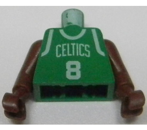 LEGO Grøn NBA player, Antoine Walker, Boston Celtics Torso