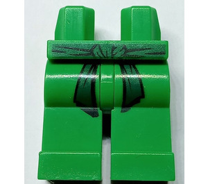 LEGO Green Ninjago Legs with Dark Green Sash Belt (3815)
