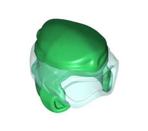LEGO Green Ninjago Wrap with Transparent Light Blue Scuba Diver Mask (77151)