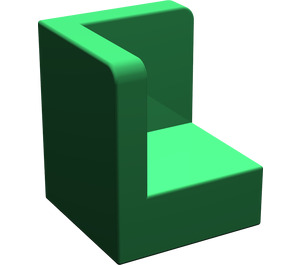 LEGO Green Panel 1 x 1 Corner with Rounded Corners (6231)