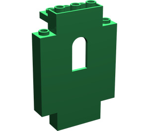 LEGO Green Panel 2 x 5 x 6 with Window (4444)