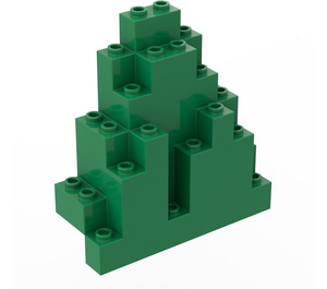 LEGO Green Panel 3 x 8 x 7 Rock Triangular (6083)