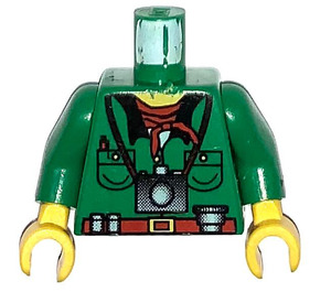 LEGO Groen Pippin Reed Torso met Groen Armen en Geel Handen (973 / 73403)