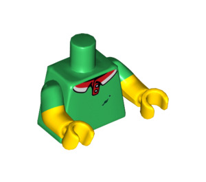 LEGO Green Pizza Delivery Man Minifig Torso (973 / 16360)