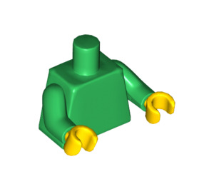 LEGO Green Plain Minifig Torso with Green Arms (76382 / 88585)