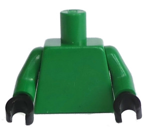 LEGO Grønn Vanlig Minifigur Overkropp med Grønn Armer og Svart Hender (973 / 73403)