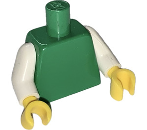 LEGO Vert Plaine Torse avec blanc Bras et Jaune Mains (76382 / 88585)